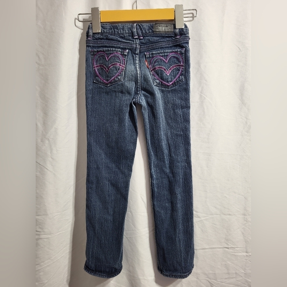 Kids Levi's Dark Blue Jeans, Size 6